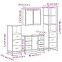 Set de muebles de baño 4 pzas madera contrachapada gris sonoma von , Badezimmermöbel - Ref: Foro24-3301263, Preis: 464,86 €, ...