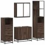 Set de muebles baño 4 pzas madera contrachapada roble marrón von , Badezimmermöbel - Ref: Foro24-3301249, Preis: 314,58 €, Ra...