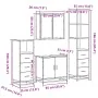 Set de muebles baño 4 pzas madera contrachapada roble marrón von , Badezimmermöbel - Ref: Foro24-3301249, Preis: 314,58 €, Ra...
