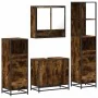 Set de muebles baño 4 pzas madera contrachapada roble ahumado by , Bathroom furniture - Ref: Foro24-3301277, Price: 292,46 €,...