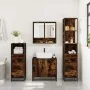 Set de muebles baño 4 pzas madera contrachapada roble ahumado by , Bathroom furniture - Ref: Foro24-3301277, Price: 292,46 €,...
