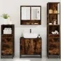 Set de muebles baño 4 pzas madera contrachapada roble ahumado by , Bathroom furniture - Ref: Foro24-3301277, Price: 292,46 €,...