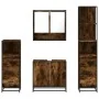 Set de muebles baño 4 pzas madera contrachapada roble ahumado by , Bathroom furniture - Ref: Foro24-3301277, Price: 292,46 €,...
