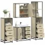Juego de muebles de baño 4 pzas contrachapada roble sonoma von , Badezimmermöbel - Ref: Foro24-3301256, Preis: 342,67 €, Raba...