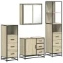 Juego de muebles de baño 4 pzas contrachapada roble sonoma von , Badezimmermöbel - Ref: Foro24-3301256, Preis: 342,67 €, Raba...