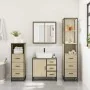 Juego de muebles de baño 4 pzas contrachapada roble sonoma von , Badezimmermöbel - Ref: Foro24-3301256, Preis: 342,67 €, Raba...