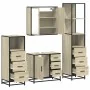 Juego de muebles de baño 4 pzas contrachapada roble sonoma von , Badezimmermöbel - Ref: Foro24-3301256, Preis: 342,67 €, Raba...