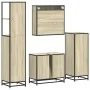 Juego de muebles de baño 4 pzas contrachapada roble sonoma von , Badezimmermöbel - Ref: Foro24-3301256, Preis: 342,67 €, Raba...