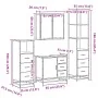 Juego de muebles de baño 4 pzas contrachapada roble sonoma von , Badezimmermöbel - Ref: Foro24-3301256, Preis: 342,67 €, Raba...