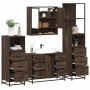 Set de muebles baño 4 pzas madera contrachapada roble marrón von , Badezimmermöbel - Ref: Foro24-3301294, Preis: 437,11 €, Ra...