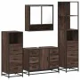 Set de muebles baño 4 pzas madera contrachapada roble marrón von , Badezimmermöbel - Ref: Foro24-3301294, Preis: 437,11 €, Ra...