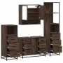 Set de muebles baño 4 pzas madera contrachapada roble marrón von , Badezimmermöbel - Ref: Foro24-3301294, Preis: 437,11 €, Ra...