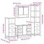 Set de muebles baño 4 pzas madera contrachapada roble marrón von , Badezimmermöbel - Ref: Foro24-3301294, Preis: 437,11 €, Ra...