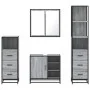 Set de muebles de baño 4 pzas madera contrachapada gris sonoma by , Bathroom furniture - Ref: Foro24-3301268, Price: 350,98 €...