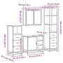 Set de muebles de baño 4 pzas madera contrachapada gris sonoma by , Bathroom furniture - Ref: Foro24-3301268, Price: 350,98 €...