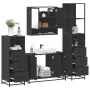 Juego de muebles de baño 4 pzas madera contrachapada negro von , Badezimmermöbel - Ref: Foro24-3301280, Preis: 356,13 €, Raba...