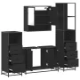 Juego de muebles de baño 4 pzas madera contrachapada negro von , Badezimmermöbel - Ref: Foro24-3301280, Preis: 356,13 €, Raba...