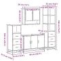 Juego de muebles de baño 4 pzas madera contrachapada negro von , Badezimmermöbel - Ref: Foro24-3301280, Preis: 356,13 €, Raba...