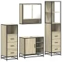 Juego de muebles de baño 4 pzas contrachapada roble sonoma by , Bathroom furniture - Ref: Foro24-3301296, Price: 319,22 €, Di...