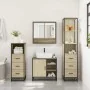 Juego de muebles de baño 4 pzas contrachapada roble sonoma by , Bathroom furniture - Ref: Foro24-3301296, Price: 319,22 €, Di...