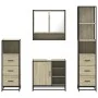 Juego de muebles de baño 4 pzas contrachapada roble sonoma by , Bathroom furniture - Ref: Foro24-3301296, Price: 319,22 €, Di...