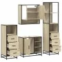 Juego de muebles de baño 4 pzas contrachapada roble sonoma by , Bathroom furniture - Ref: Foro24-3301296, Price: 319,22 €, Di...