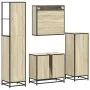 Juego de muebles de baño 4 pzas contrachapada roble sonoma by , Bathroom furniture - Ref: Foro24-3301296, Price: 319,22 €, Di...