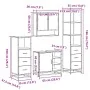 Juego de muebles de baño 4 pzas contrachapada roble sonoma by , Bathroom furniture - Ref: Foro24-3301296, Price: 319,22 €, Di...