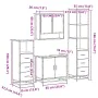 Juego de muebles de baño 4 pzas madera contrachapada negro von , Badezimmermöbel - Ref: Foro24-3301275, Preis: 338,53 €, Raba...