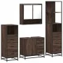 Set de muebles baño 4 pzas madera contrachapada roble marrón von , Badezimmermöbel - Ref: Foro24-3301289, Preis: 355,70 €, Ra...