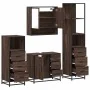 Set de muebles baño 4 pzas madera contrachapada roble marrón von , Badezimmermöbel - Ref: Foro24-3301289, Preis: 355,70 €, Ra...