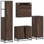 Set de muebles baño 4 pzas madera contrachapada roble marrón von , Badezimmermöbel - Ref: Foro24-3301289, Preis: 355,70 €, Ra...