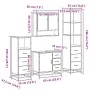 Set de muebles baño 4 pzas madera contrachapada roble marrón von , Badezimmermöbel - Ref: Foro24-3301289, Preis: 355,70 €, Ra...