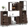 Set de muebles baño 4 pzas madera contrachapada roble marrón von , Badezimmermöbel - Ref: Foro24-3301254, Preis: 346,94 €, Ra...