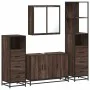 Set de muebles baño 4 pzas madera contrachapada roble marrón von , Badezimmermöbel - Ref: Foro24-3301254, Preis: 346,94 €, Ra...