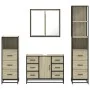 Juego de muebles de baño 4 pzas contrachapada roble sonoma von , Badezimmermöbel - Ref: Foro24-3301261, Preis: 420,39 €, Raba...