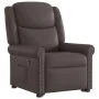 Sillón reclinable vertical de cuero sintético marrón brillante by , Armchairs - Ref: Foro24-3303419, Price: 263,49 €, Discoun...