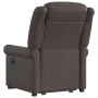 Sillón reclinable vertical de cuero sintético marrón brillante by , Armchairs - Ref: Foro24-3303419, Price: 263,49 €, Discoun...