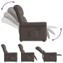 Sillón reclinable vertical de cuero sintético marrón brillante by , Armchairs - Ref: Foro24-3303419, Price: 263,49 €, Discoun...