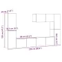 Muebles de TV de pared 7 uds madera vieja madera de ingeniería de , Muebles TV - Ref: Foro24-3328979, Precio: 241,89 €, Descu...