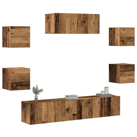 Mueble para TV de pared madera vieja 5 piezas by , TV Furniture - Ref: Foro24-3329207, Price: 198,15 €, Discount: %