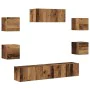 Mueble para TV de pared madera vieja 5 piezas by , TV Furniture - Ref: Foro24-3329207, Price: 198,15 €, Discount: %