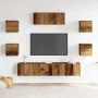Mueble para TV de pared madera vieja 5 piezas by , TV Furniture - Ref: Foro24-3329207, Price: 198,15 €, Discount: %