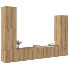 Mueble para TV de pared madera contrachapada artesanal 4 piezas de , Muebles TV - Ref: Foro24-3329218, Precio: 190,36 €, Desc...