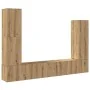 Mueble para TV de pared madera contrachapada artesanal 4 piezas de , Muebles TV - Ref: Foro24-3329218, Precio: 193,65 €, Desc...