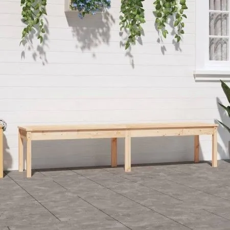 2-seater garden bench solid pine wood 203.5x44x45 cm by vidaXL, garden benches - Ref: Foro24-824018, Price: 88,62 €, Discount: %
