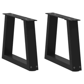 Patas para mesa de comedor forma V 2 uds negro 40x(30-31,3) cm by , Table legs - Ref: Foro24-4012524, Price: 52,66 €, Discoun...