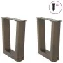 Patas para mesa de comedor en forma de V 2 uds acero natural de , Patas para mesas - Ref: Foro24-4012603, Precio: 44,72 €, De...