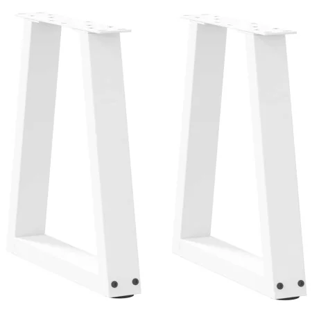 Patas para mesa de comedor en forma de V 2 uds blanco acero by , Table legs - Ref: Foro24-4012545, Price: 60,14 €, Discount: %