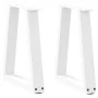 Patas para mesa de comedor en forma de V 2 uds blanco acero by , Table legs - Ref: Foro24-4012545, Price: 60,14 €, Discount: %
